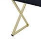 Black And Brass Particle Board Desk By Homeroots | Desks | Modishstore - 2