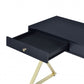 Black And Brass Particle Board Desk By Homeroots | Desks | Modishstore - 4