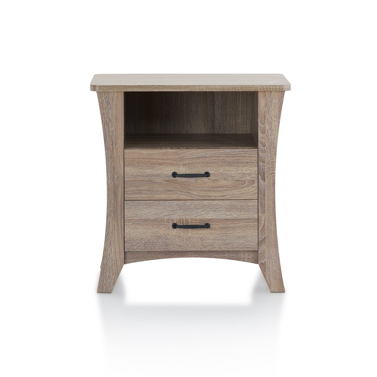 Updated Rustic Natural Wood Finish Nightstand By Homeroots | Nightstands | Modishstore - 2