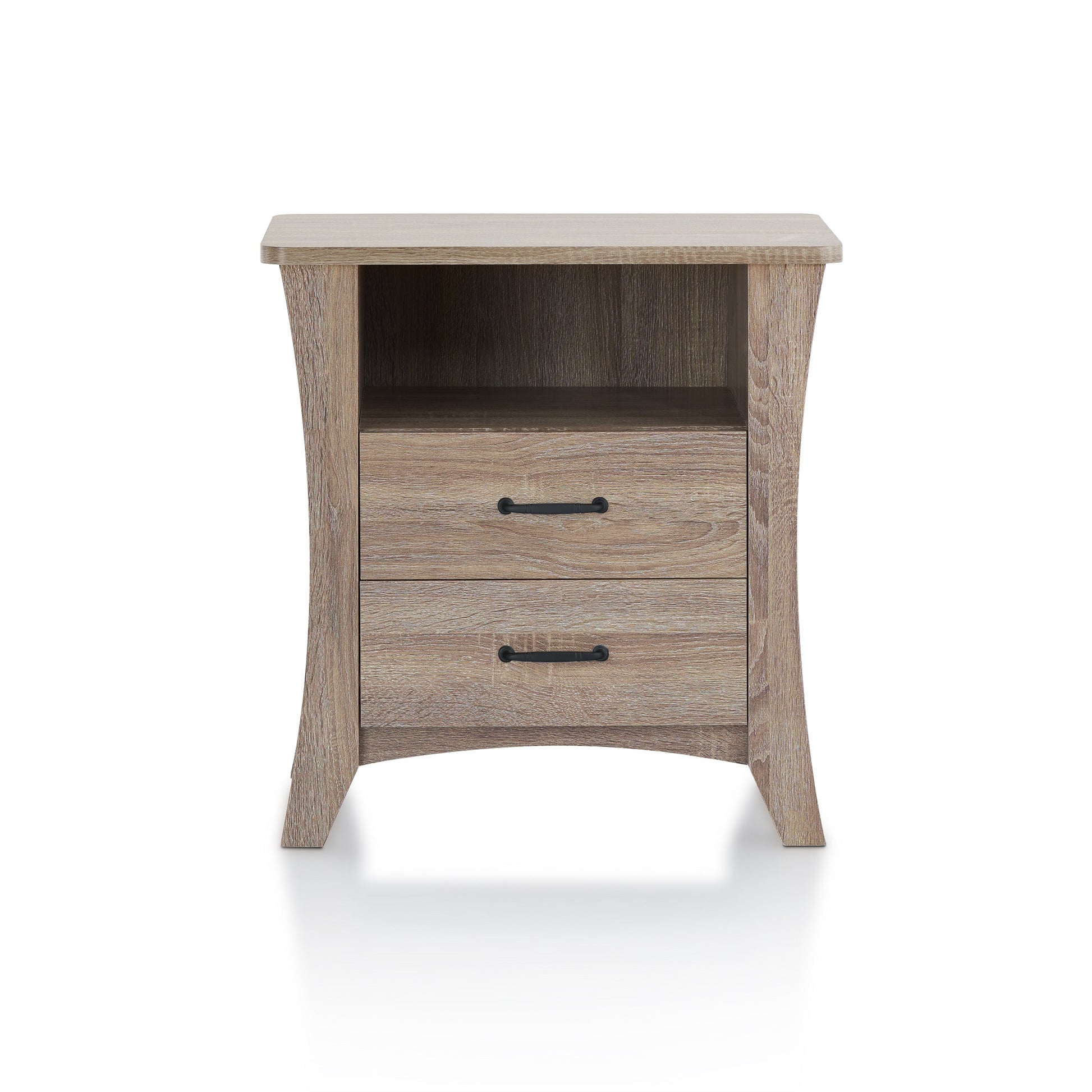 Updated Rustic Natural Wood Finish Nightstand By Homeroots | Nightstands | Modishstore - 2