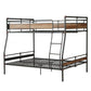 Sandy Black Dark Bronze Handbrushed Full Xl Over Queen Bunk Bed By Homeroots - 286146 | Beds | Modishstore - 2