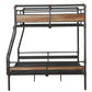 Sandy Black Dark Bronze Handbrushed Full Xl Over Queen Bunk Bed By Homeroots - 286146 | Beds | Modishstore - 3