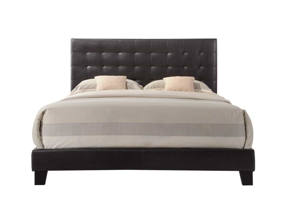 Queen Espresso Pu Bed By Homeroots - 286157 | Beds | Modishstore - 2