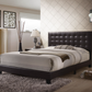 Queen Espresso Pu Bed By Homeroots - 286157 | Beds | Modishstore