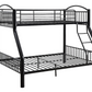 Twin Over Full Black Bunk Bed By Homeroots | Beds | Modishstore