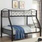 Twin Over Full Black Bunk Bed By Homeroots | Beds | Modishstore - 2