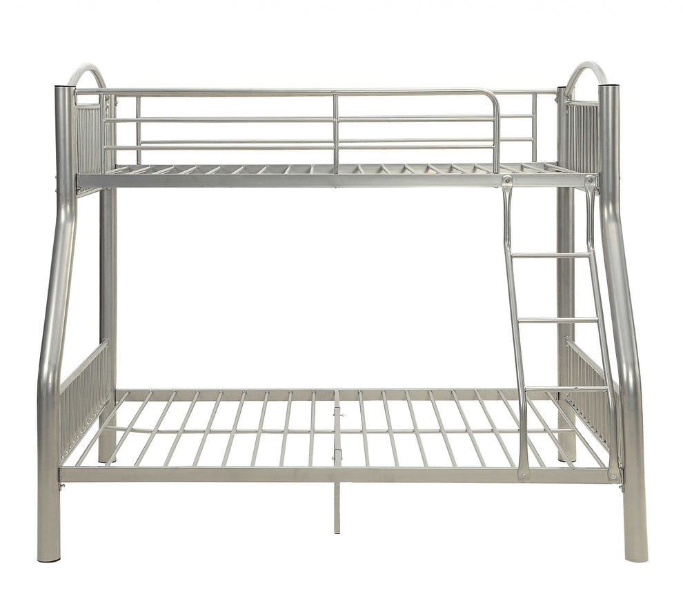 Twin Over Full Black Bunk Bed By Homeroots | Beds | Modishstore - 3