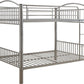 Black Metal Full Over Full Bunk Bed By Homeroots | Beds | Modishstore - 4