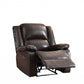 Espresso Pu Recliner By Homeroots | Recliners | Modishstore - 2