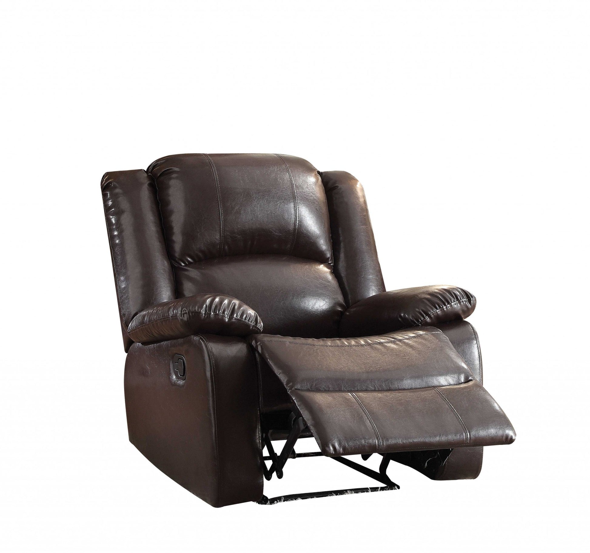 Espresso Pu Recliner By Homeroots | Recliners | Modishstore - 2