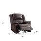 Espresso Pu Recliner By Homeroots | Recliners | Modishstore - 5