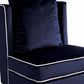 Dark Blue Velvet Accent Chair By Homeroots | Accent Chairs | Modishstore - 2