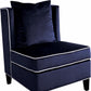 Dark Blue Velvet Accent Chair By Homeroots
