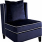Dark Blue Velvet Accent Chair By Homeroots | Accent Chairs | Modishstore - 3