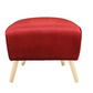 Red Velvet Fabric Ottoman By Homeroots | Ottomans | Modishstore - 3