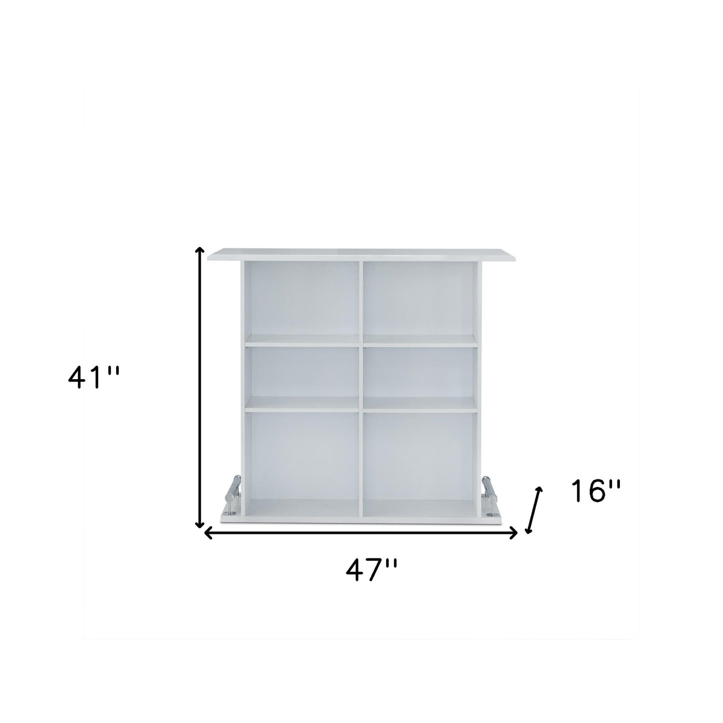 White High Gloss Mdf Bar Table By Homeroots | Bar Tables | Modishstore - 4
