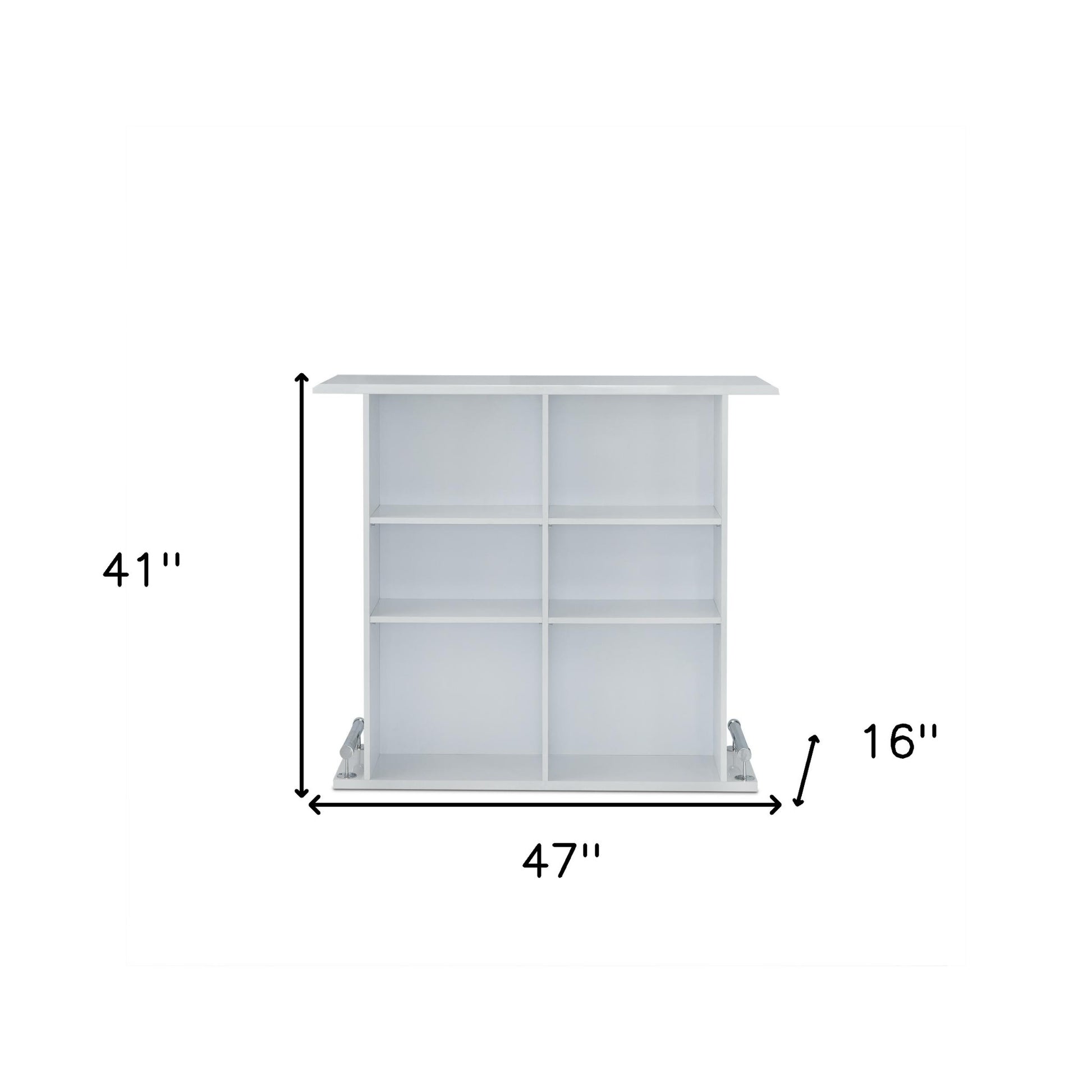 White High Gloss Mdf Bar Table By Homeroots | Bar Tables | Modishstore - 4