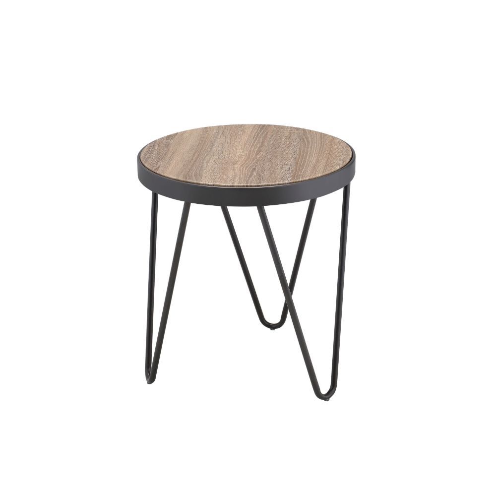 Rustic Weathered Gray Oak End Table By Homeroots | End Tables | Modishstore - 2