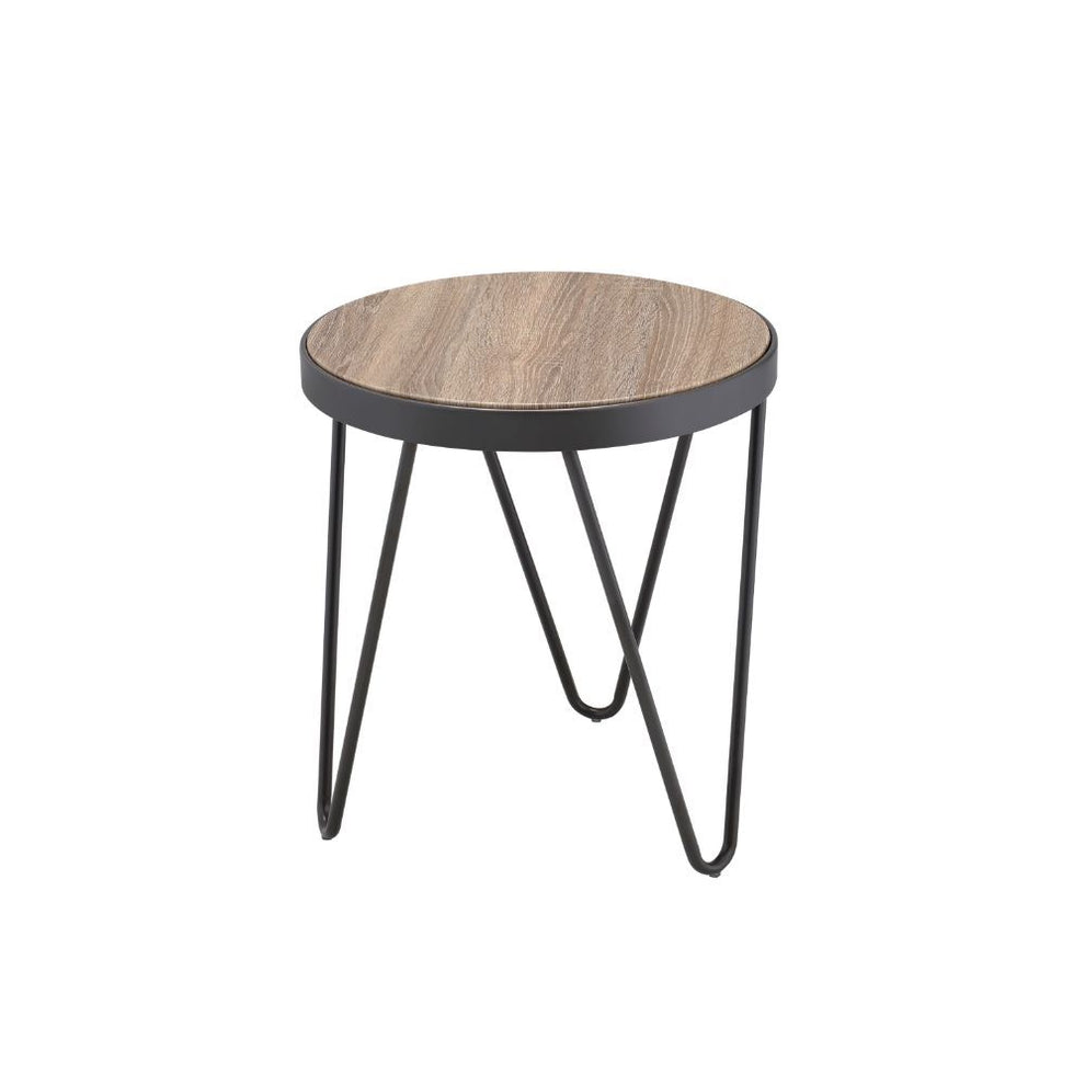 Rustic Weathered Gray Oak End Table By Homeroots | End Tables | Modishstore - 2