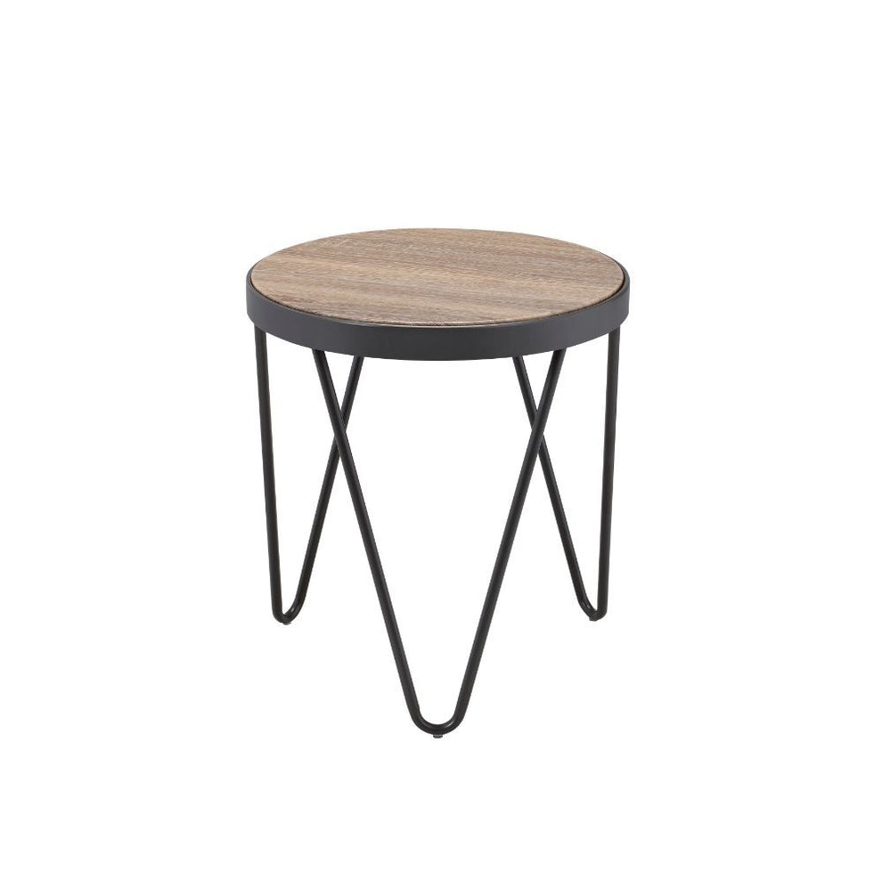 Rustic Weathered Gray Oak End Table By Homeroots | End Tables | Modishstore - 4