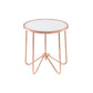 Frosted Glass And Rose Gold End Table By Homeroots | End Tables | Modishstore - 2