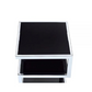 Black Glass And Chrome 3 Tier Shelves End Table By Homeroots | End Tables | Modishstore - 3