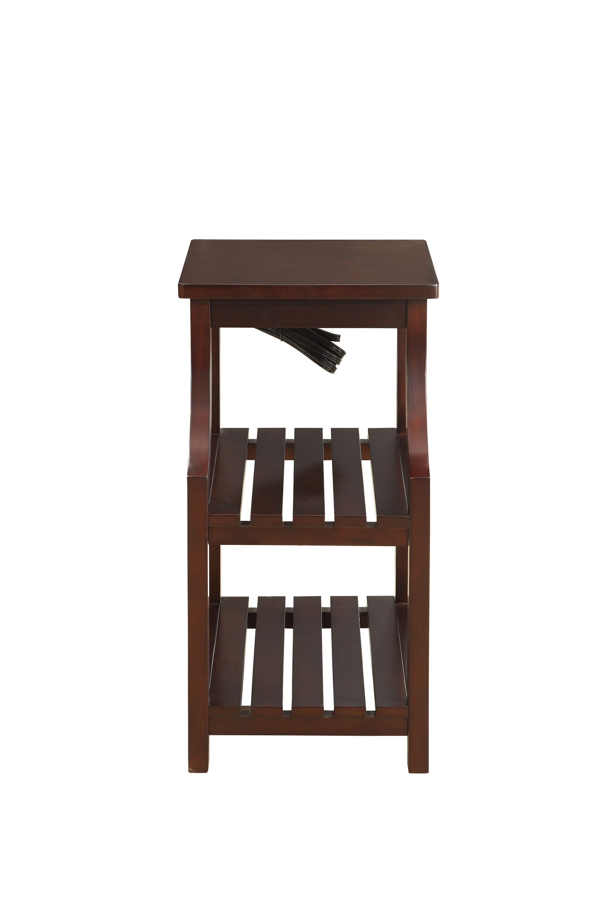 Espresso Wooden USB Port Storage End Table By Homeroots | End Tables | Modishstore