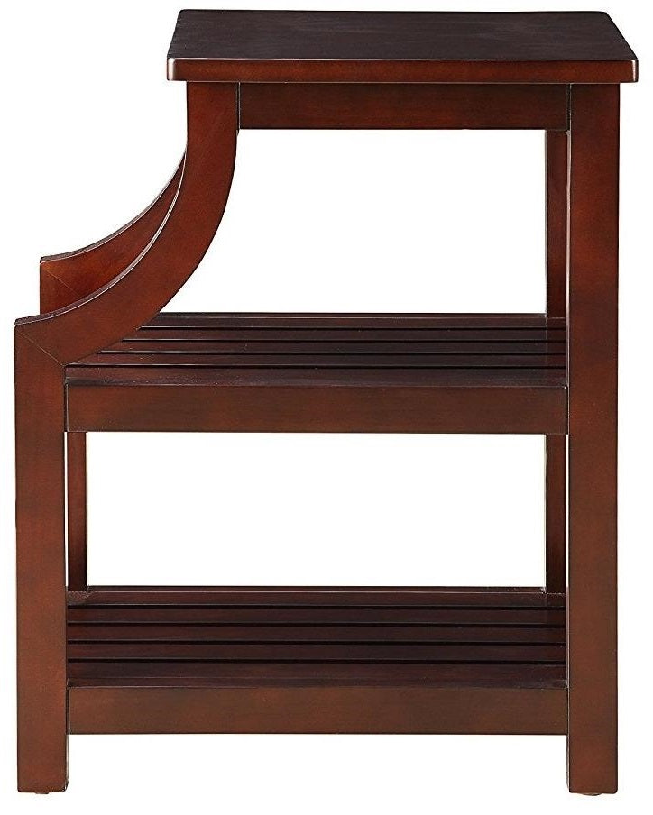 Espresso Wooden USB Port Storage End Table By Homeroots | End Tables | Modishstore - 2