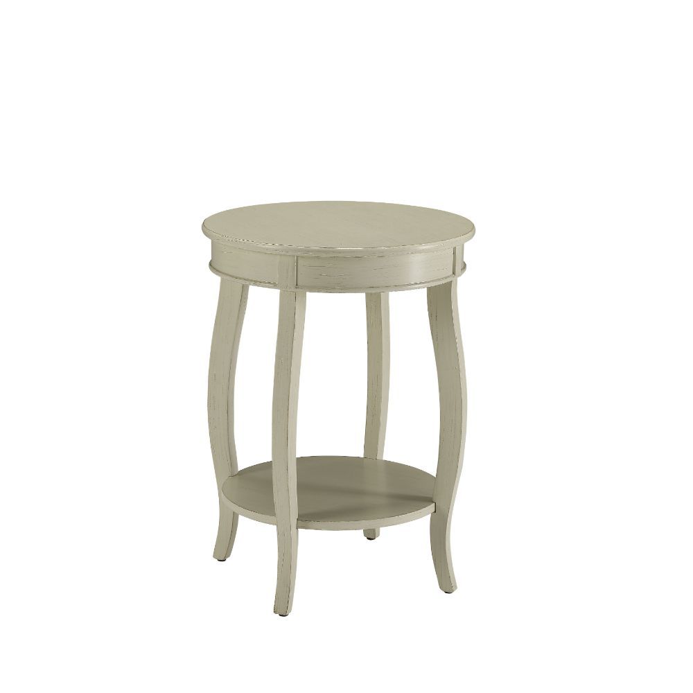 Antique White Wooden Side Table By Homeroots | Side Tables | Modishstore