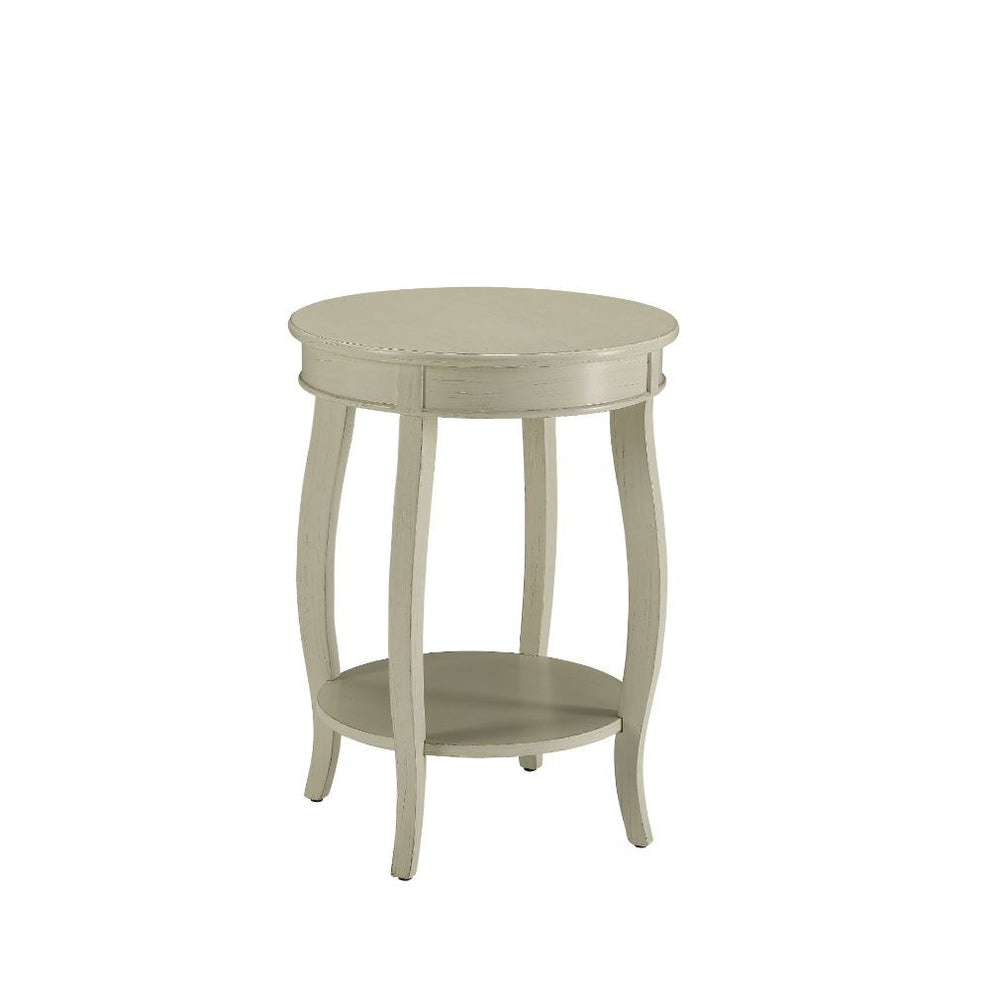 Antique White Wooden Side Table By Homeroots | Side Tables | Modishstore - 2