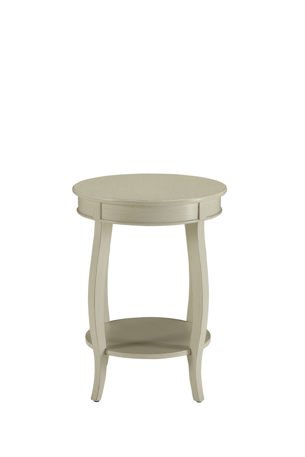 Antique White Wooden Side Table By Homeroots | Side Tables | Modishstore - 3