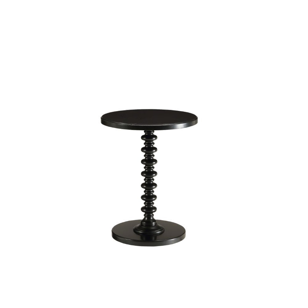 Black Solid Wooden Stylish Accent Side Table By Homeroots | Side Tables | Modishstore - 2