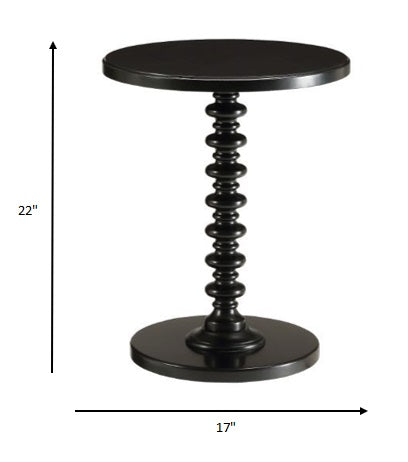 Black Solid Wooden Stylish Accent Side Table By Homeroots | Side Tables | Modishstore - 5