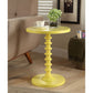 Yellow Solid Wooden Spindle Side Table By Homeroots | Side Tables | Modishstore