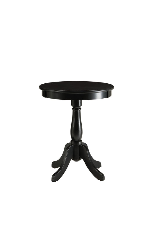 Round Pedestal Wooden Side Table By Homeroots | Side Tables | Modishstore