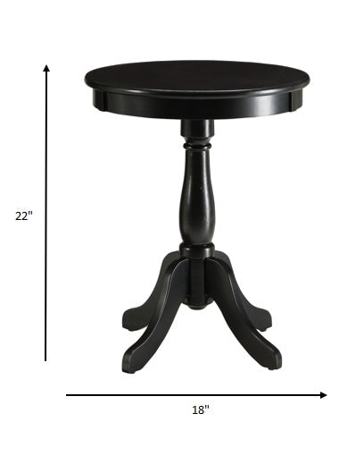 Round Pedestal Wooden Side Table By Homeroots | Side Tables | Modishstore - 4
