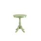 Light Green Solid Wooden Pedestal Side Table By Homeroots | Side Tables | Modishstore - 2