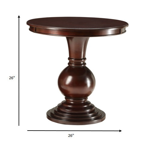 Espresso Wood Veneer Side Table By Homeroots | Side Tables | Modishstore - 2