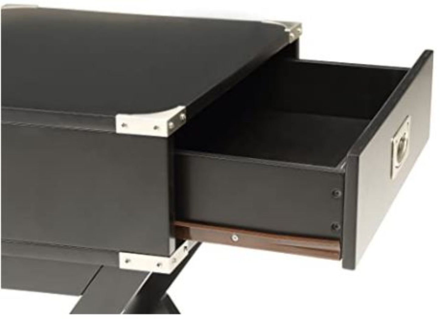 Black Solid Wooden & Metal Accent End Table By Homeroots | End Tables | Modishstore - 4