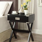 Black Solid Wooden & Metal Accent End Table By Homeroots | End Tables | Modishstore