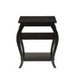 Black Finish Bow Leg Square End Table By Homeroots | End Tables | Modishstore - 2