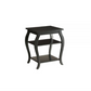 Black Finish Bow Leg Square End Table By Homeroots | End Tables | Modishstore - 3