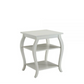 Cottage White Bow Leg Square End Table By Homeroots | End Tables | Modishstore - 3