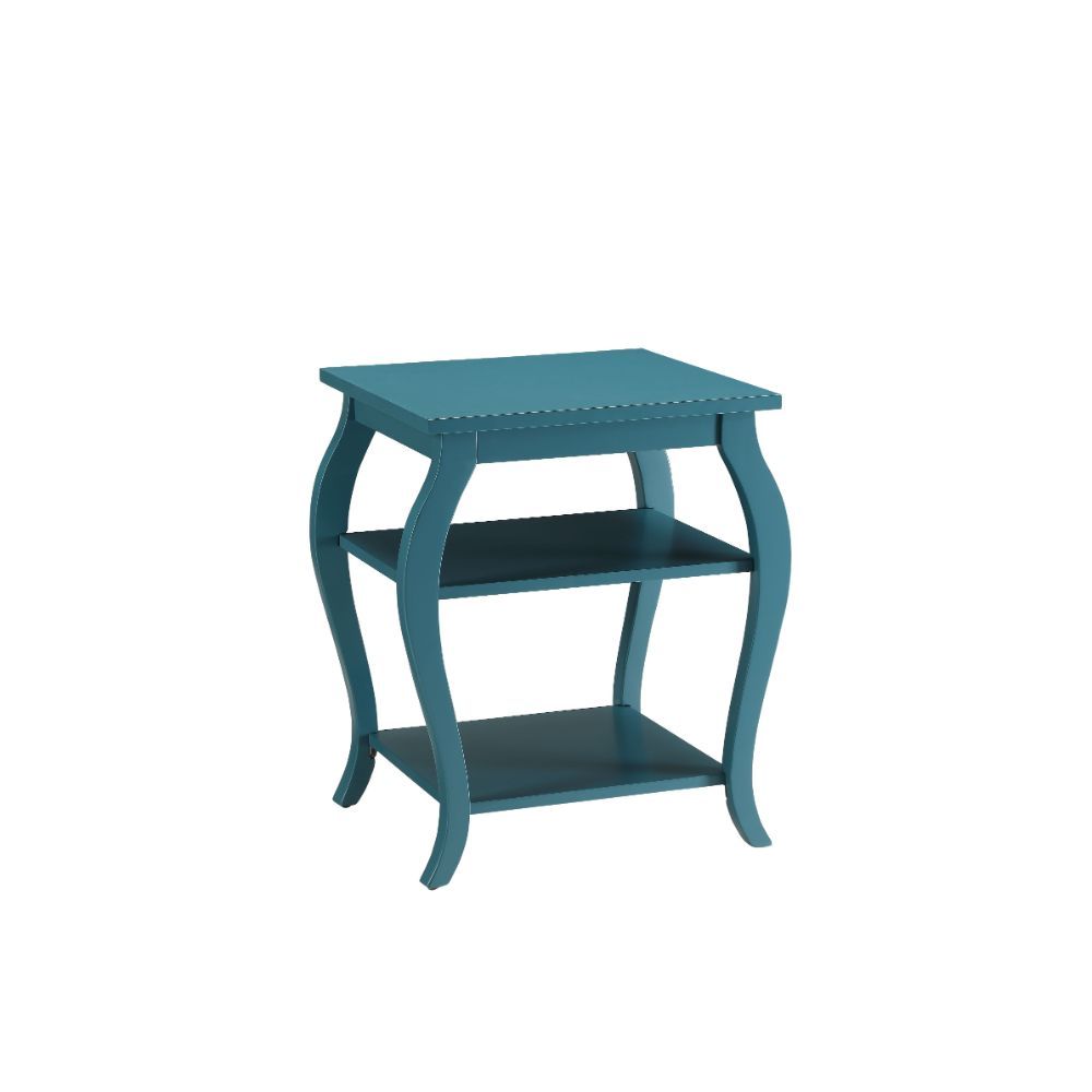 Pop of Color Bow Leg Square End or Side Table By Homeroots | Side Tables | Modishstore - 2