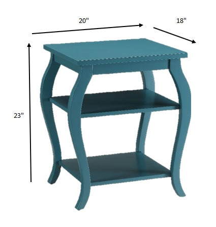 Pop of Color Bow Leg Square End or Side Table By Homeroots | Side Tables | Modishstore - 5