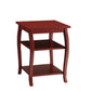 Pop of Color Red Bow Leg Square End Table By Homeroots | End Tables | Modishstore