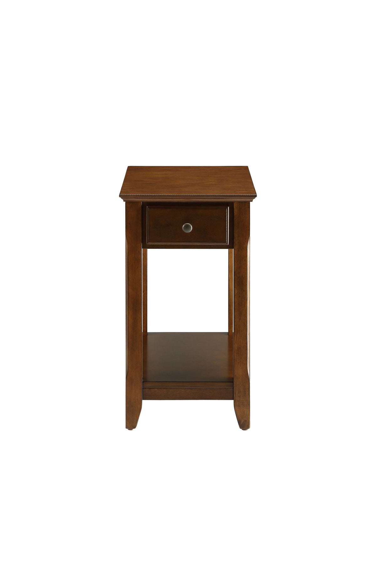 Cutie Compact Walnut Finish Single Drawer End Table By Homeroots | End Tables | Modishstore