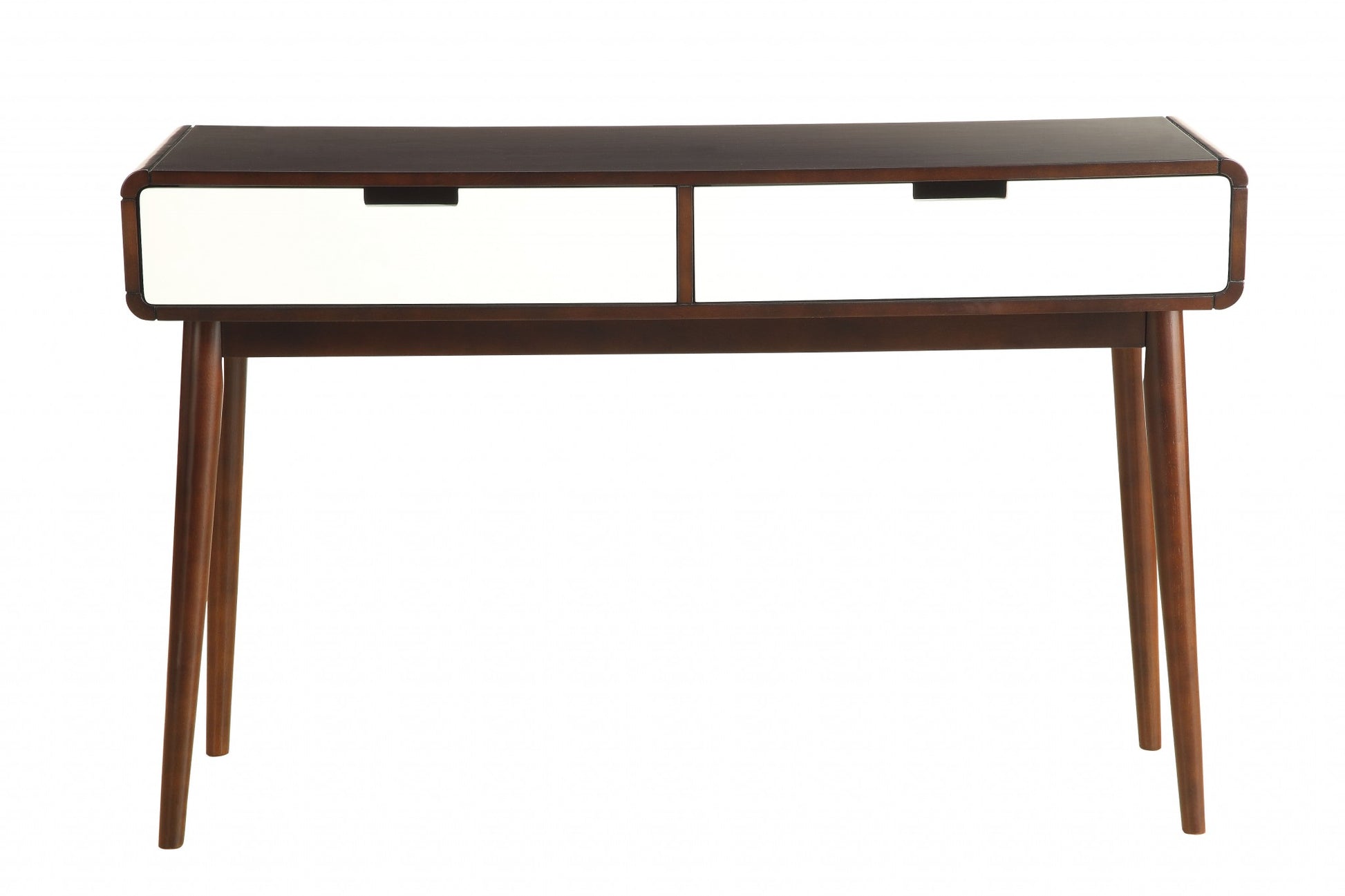 Mahogony and White Double Drawer Console Table By Homeroots | Console Tables | Modishstore - 2