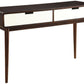 Mahogony and White Double Drawer Console Table By Homeroots | Console Tables | Modishstore - 3