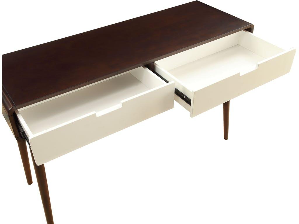 Mahogony and White Double Drawer Console Table By Homeroots | Console Tables | Modishstore - 3